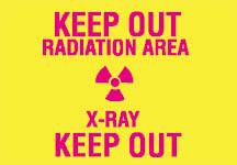 Fisher Scientific Wall Sign Caution Keep Out Radiation - Each - 19102422-EA