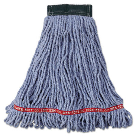Rubbermaid® Commercial Web Foot Wet Mop Head, Shrinkless, Cotton/Synthetic, Blue, Medium, 6/Carton - CT/1 - RCP-A252BLU-CT