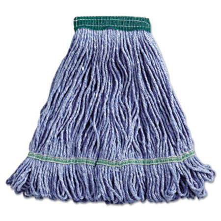 Boardwalk® Super Loop Wet Mop Head, Cotton/Synthetic Fiber, 5" Headband, Medium Size, Blue - Each - BWK-502BLEA-EA