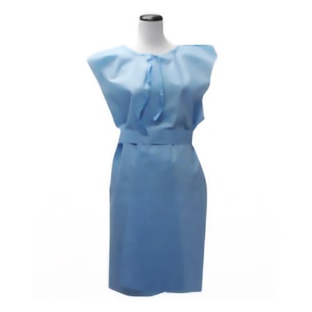 HPK Industries Patient Exam Gown Medium Blue Disposable - Case of 50 - 504S-CS