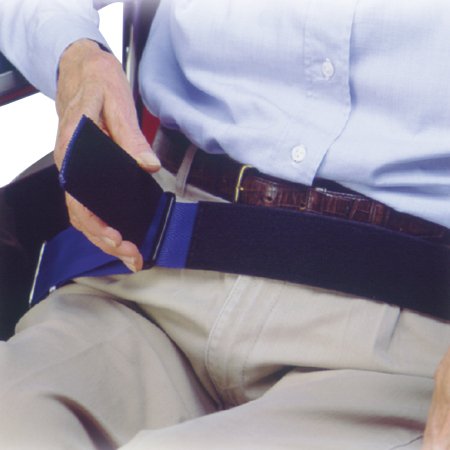 Skil-Care Resident-Release Wheelchair Safety Belt Skil-Care™ One Size Fits Most Hook and Loop Closure Screws Attached to Wheelchair - Each - 701030-EA