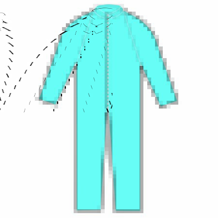 O&M Halyard Inc Coverall X-Large Blue Disposable NonSterile - Case of 24 - 75641-CS