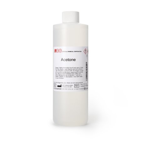 Medical Chemical Chemistry Reagent Acetone Alcohol Solvent 100% v/v 16 oz. - Each - 100B-16OZ-EA