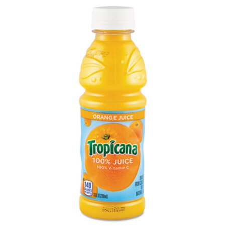 Tropicana® 100% Juice, Orange, 10oz Bottle, 24/Carton - CT/1 - QKR-55154-CT
