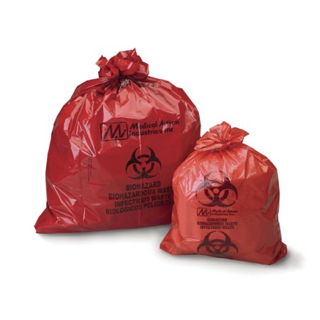 Medegen Medical Products LLC Biohazard Waste Bag Medegen Medical Products 44 gal. Red Bag Polyethylene 38 X 45 Inch - Case of 250 - 172M-CS