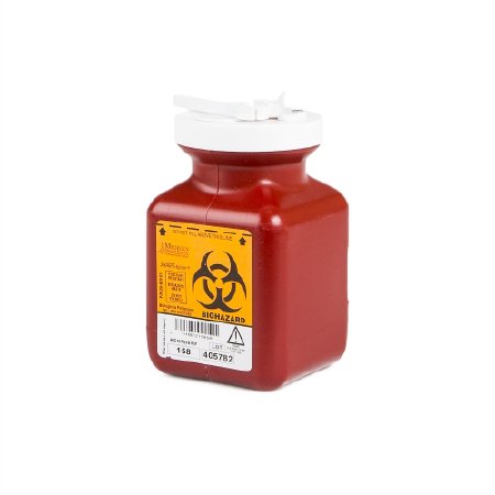 Medegen Medical Products LLC Sharps Container Sharps-Tainer® Red Base 5 H X 3-1/2 W X 3-1/2 D Inch Vertical Entry 0.175 Gallon - Case of 40 - 158-CS