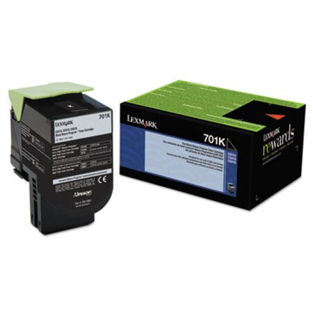 Lexmark™ 70C10K0 Return Program Toner, 1,000 Page-Yield, Black - Each - LEX-70C10K0-EA
