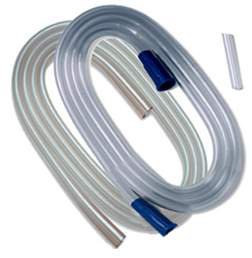 Cardinal Suction Connector Tubing Argyle® 10 Foot Length 0.188 Inch I.D. NonSterile Female / Male Connector Clear Striated OT Surface - Case of 20 - 42250-CS