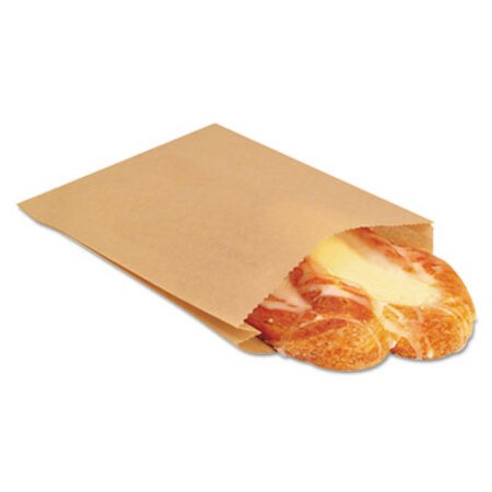 Bagcraft EcoCraft Grease-Resistant Sandwich Bags, 6.5" x 8", Natural, 2,000/Carton - CT/1 - BGC-300100-CT