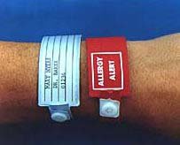 Precision Dynamics Identification Wristband McKesson Insert Card Permanent Snap - Box of 500 - 140-10-GMM-BX