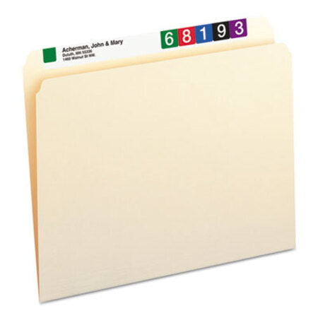 Smead™ Manila File Folders, Straight Tabs, Letter Size, 0.75" Expansion, Manila, 100/Box - Box of 1 - SMD-10300-BX