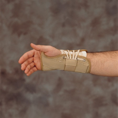 DeRoyal Cock-Up Wrist Brace DeRoyal® Canvas Right Hand Beige Small - Each - 5017-02-EA