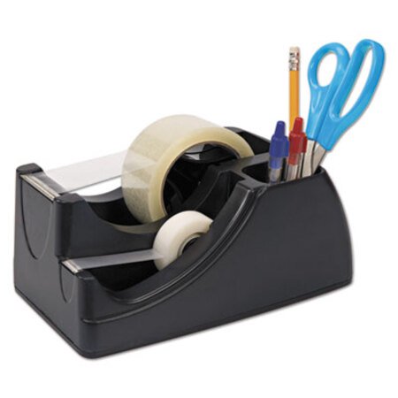 Officemate Recycled 2-in-1 Heavy Duty Tape Dispenser, 1" and 3" Cores, Plastic, Black - Each - OIC-96690-EA