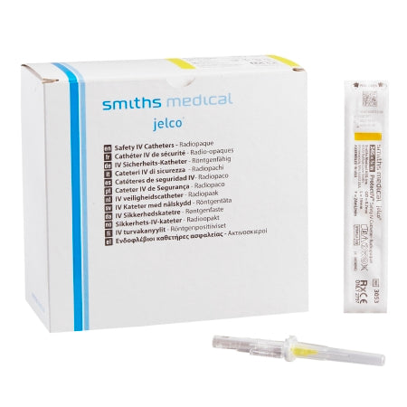 Smiths Medical ASD, Inc. Peripheral IV Catheter Protectiv® 24 Gauge 0.75 Inch Retracting Safety Needle - Case of 200 - 305306-CS