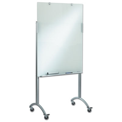 Iceberg Clarity Mobile Easel with Integrated Glass Marker Board, 36 x 48 x 72, Steel - Each - ICE-31100-EA
