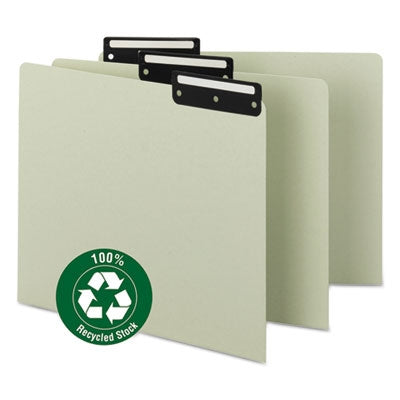 Smead™ Recycled Blank Top Tab File Guides, 1/3-Cut Top Tab, Blank, 8.5 x 11, Green, 50/Box - Box of 50 - SMD-50534-BX
