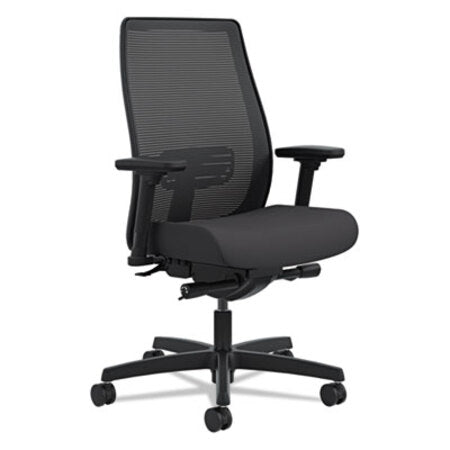 HON® Endorse Mesh Mid-Back Work Chair, Supports Up to 300 lb, 17.5" to 21.75" Seat Height, Black - Each - HON-LWIM2ACU10-EA