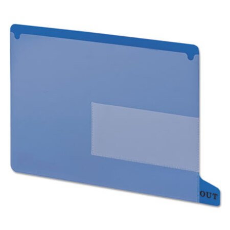 Smead™ Colored Poly Out Guides with Pockets, 1/3-Cut End Tab, Out, 8.5 x 11, Blue, 25/Box - Box of 1 - SMD-61951-BX