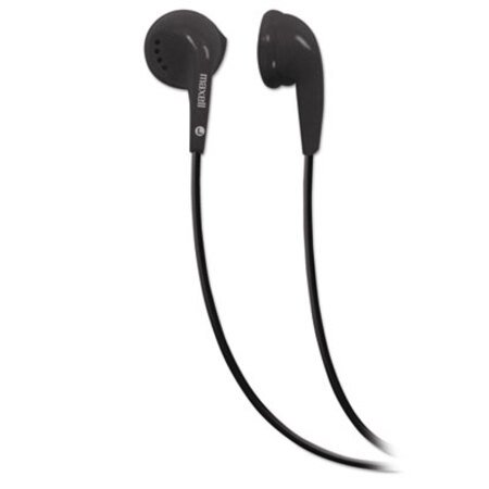 Maxell® EB-95 Stereo Earbuds, 3 ft Cord, Black - Each - MAX-190560-EA