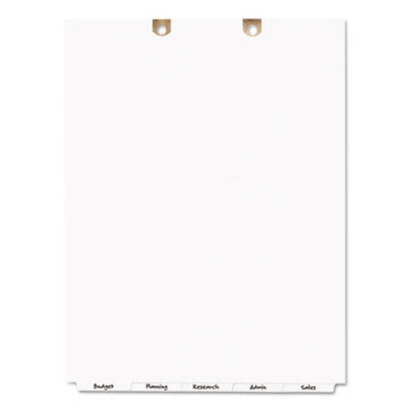 Avery® Write and Erase Tab Dividers for Classification Folders, Narrow Bottom Tab, 5-Tab, 11 x 8.5, 1 Set - ST/1 - AVE-13164-ST
