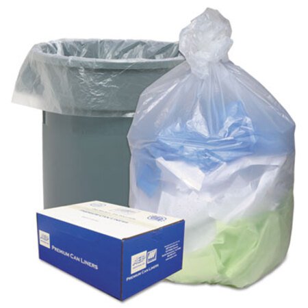 Ultra Plus® Can Liners, 30 gal, 10 microns, 30" x 37", Natural, 25 Bags/Roll, 20 Rolls/Carton - CT/1 - WBI-HD303710N-CT