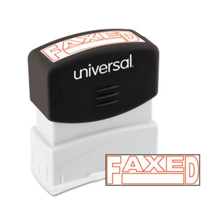 Universal® Message Stamp, FAXED, Pre-Inked One-Color, Red - Each - UNV-10054-EA