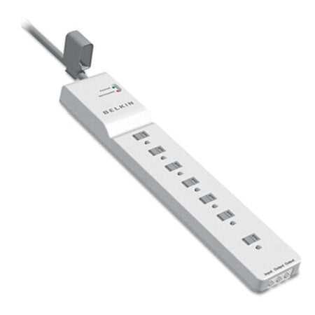 Belkin® Home/Office Surge Protector, 7 AC Outlets, 12 ft Cord, 2,160 J, White - Each - BLK-BE10720012-EA