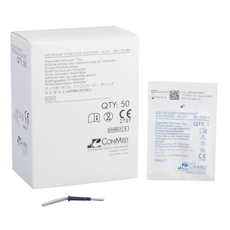 Conmed Blade Electrode Electrolase® Stainless Steel Blunt Blade Tip Disposable Sterile - Box of 50 - 7-101-8CS-BX