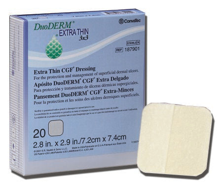 ConvaTec Thin Hydrocolloid Dressing DuoDERM® Extra Thin 2 X 8 Inch Rectangle - Each - 187961-EA