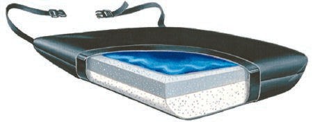 Skil-Care Wedge Seat Cushion 18 W X 16 D X 4 H Inch Foam / Gel - Each - 754130-EA