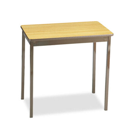 Barricks Utility Table, Rectangular, 30w x 18d x 30h, Oak/Brown - Each - BRK-UT183030LQ-EA