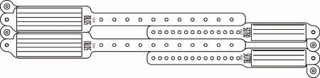 Precision Dynamics Identification Wristband Speedi-Print® Veri-Color® Write On Band Permanent Snap Without Legend - Box of 100 - 324S-18-PDL-BX