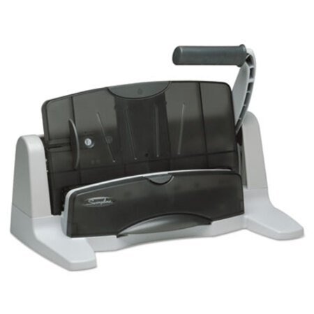 Swingline® 40-Sheet LightTouch Heavy-Duty Two- to Seven-Hole Punch, 9/32" Holes, Black/Gray - Each - SWI-74357-EA