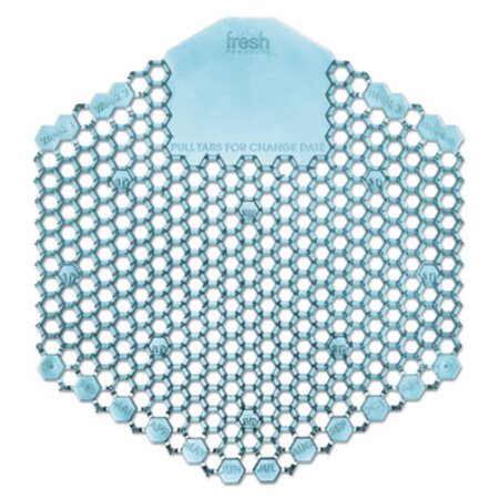 Fresh Products Wave 3D Urinal Deodorizer Screen, Ocean Mist Scent, Blue, 10 Screens/Box - Box of 1 - FRS-3WDS60OMIBX-BX