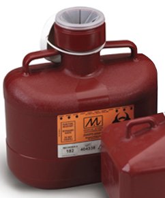 Medegen Medical Products LLC Sharps Container Sharps® Red Base 11 H X 12 W X 9 D Inch Vertical Entry 3 Gallon - Case of 12 - 186W-CS