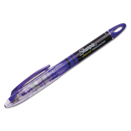 Sharpie® Liquid Pen Style Highlighters, Fluorescent Purple Ink, Chisel Tip, Purple/Black/Clear Barrel, Dozen - DZ/1 - SAN-1754469-DZ