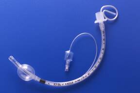 Teleflex LLC Cuffed Endotracheal Tube Flexi-set™ Safety Clear Plus™ 300 mm Length Curved 6.5 mm Adult Murphy Eye - Box of 10 - 504565-BX