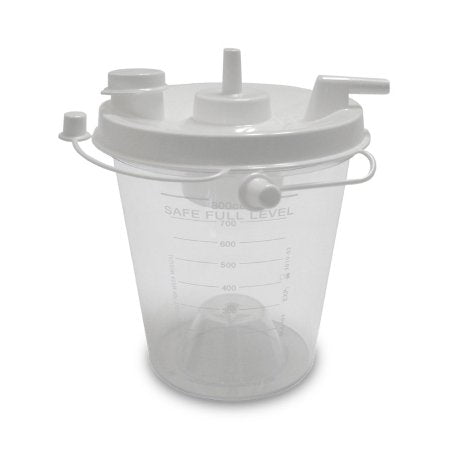 Mada Medical Products Suction Collection Bottle 800 mL Pour Lid - Case of 10 - 178B-CS