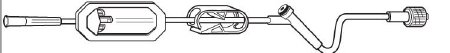 Baxter IV Extension Set Interlink® Needle-Free Port Standard Bore 21 Inch Tubing With Filter - Case of 50 - 2C1103-CS