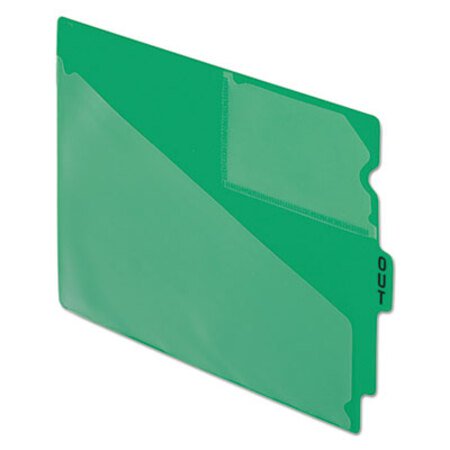 Pendaflex® Colored Poly Out Guides with Center Tab, 1/3-Cut End Tab, Out, 8.5 x 11, Green, 50/Box - Box of 1 - PFX-13543-BX
