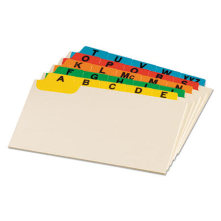 Oxford™ Manila Index Card Guides with Laminated Tabs, 1/5-Cut Top Tab, A to Z, 3 x 5, Manila, 25/Set - ST/1 - OXF-03514-ST