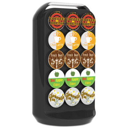 Mind Reader Coffee Pod Carousel, Fits 30 Pods, 6.8 x 6.8 x 12.63, Black - Each - EMS-CRS02BLK-EA