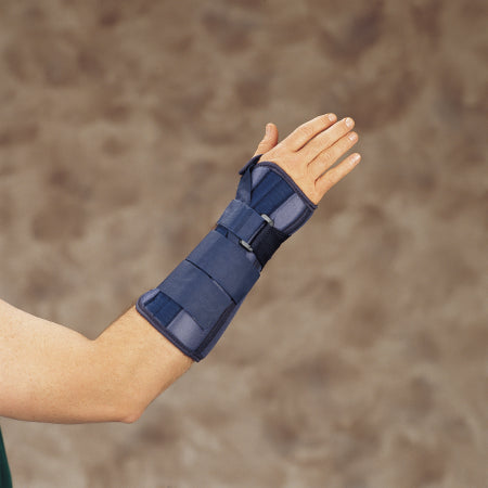 DeRoyal Wrist / Forearm Brace DeRoyal® Metal / Tietex Left Hand Black / Blue Large - Each - TX9904-09-EA