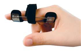 Alimed Finger Splint Bunnell Safety Pin Adult Medium Hook and Loop Closure Finger Black - Each - 2970003498-EA