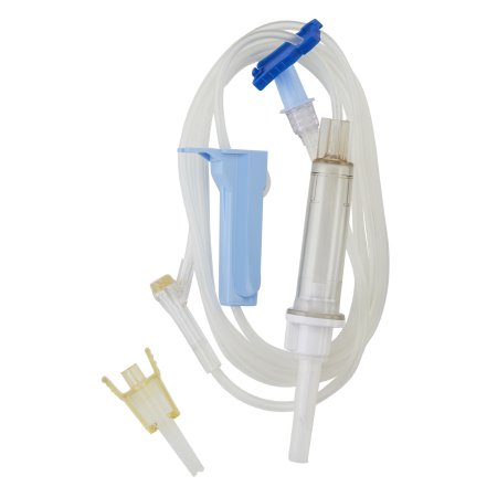 Baxter IV Pump Set Interlink® Pump 1 Port 10 Drops / mL Drip Rate Without Filter 76 Inch Tubing Solution - Case of 48 - 2C6401-CS