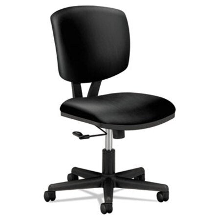 HON® Volt Series Leather Task Chair, Supports Up to 250 lb, 18" to 22.25" Seat Height, Black - Each - HON-5701SB11T-EA