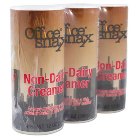 Office Snax® Reclosable Powdered Non-Dairy Creamer, 12 oz Canister, 3/Pack - Pack of 1 - OFX-00020G-PK