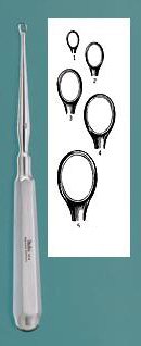 Integra Lifesciences Dermal Curette Miltex® Piffard 6-1/4 Inch Length Hexagonal Handle Size 5 Tip Straight Fenestrated Oval Tip - Each - 33-11A-EA