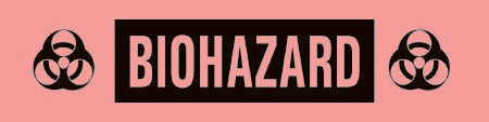 Precision Dynamics Pre-Printed Label Timemed Warning Label Fluorescent Red Paper Biohazrd / Symbol Black Biohazard 1/2 X 2 Inch - Roll of 1 - WTBH-212-RL