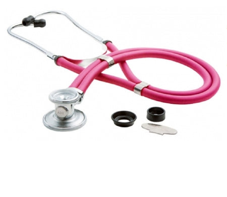 American Diagnostic Corp Sprague Stethoscope Adscope® Pink 2-Tube 22 Inch Tube Double Sided Chestpiece - Each - 641NP-EA